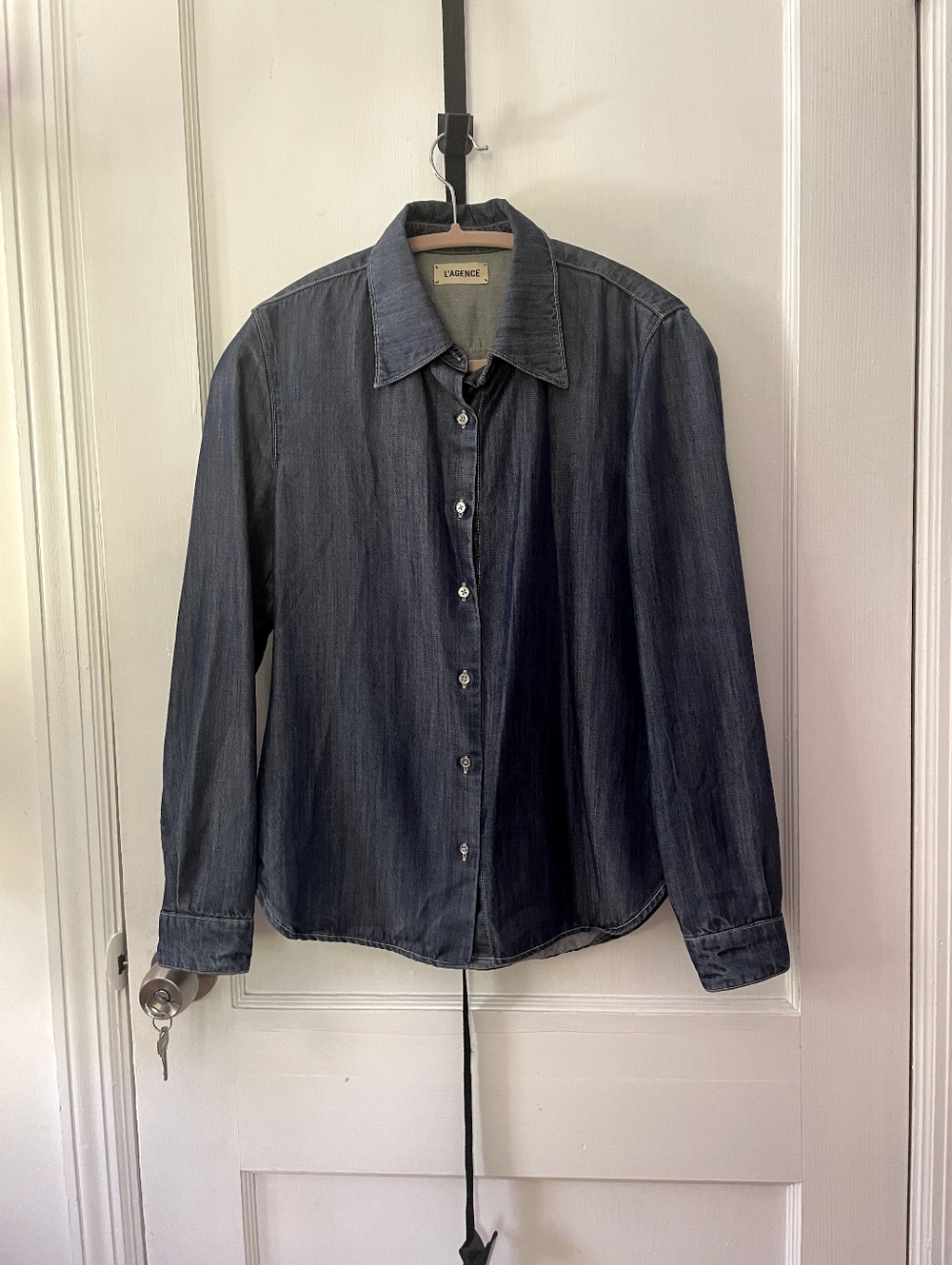 L'agence Women's Dark Blue Denim Shirt